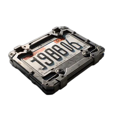 Transparent PNG of the GTA V item vehicle_license_plate_1