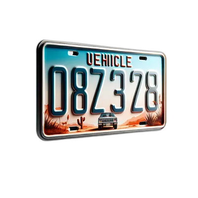 Transparent PNG of the GTA V item vehicle_license_plate_2