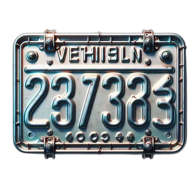 Transparent PNG of the GTA V item vehicle_license_plate_3
