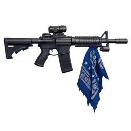 Transparent PNG of the GTA V item weapon_ar_with_a_gang_flag_1