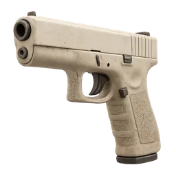 Transparent PNG of the GTA V item weapon_ceramicpistol_front_3_4_view_angled_perspective