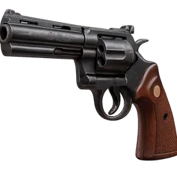 Transparent PNG of the GTA V item weapon_colt_python_front_3_4_view_angled_perspective