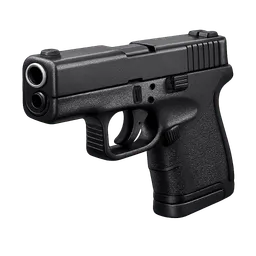 Transparent PNG of the GTA V item weapon_db9_black_front_3_4_view_angled_perspective