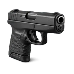 Transparent PNG of the GTA V item weapon_db9_black_front_3_4_view_angled_perspective_1