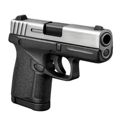 Transparent PNG of the GTA V item weapon_db9_front_3_4_view_angled_perspective