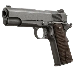 Transparent PNG of the GTA V item weapon_enterprise_wide_body_1911a_front_3_4_view_angled_perspective