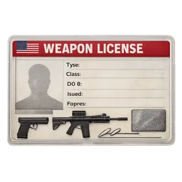Transparent PNG of the GTA V item weapon_license_2