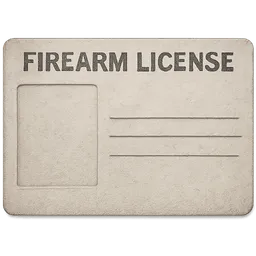Transparent PNG of the GTA V item weapon_license_firearm_license_with_many_details_and_high_quality