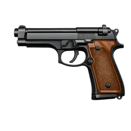 Transparent PNG of the GTA V item weapon_pistol_berreta_with_brown_handle