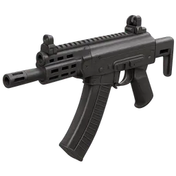Transparent PNG of the GTA V item weapon_rifle_draco_nak9_front_3_4_view_angled_perspective