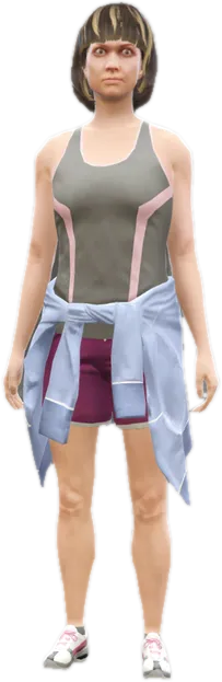 Transparent PNG of the GTA V ped a_f_y_fitness_01