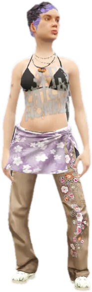 Transparent PNG of the GTA V ped a_f_y_hippie_01