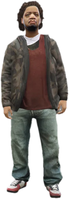 Transparent PNG of the GTA V ped a_m_m_skidrow_01