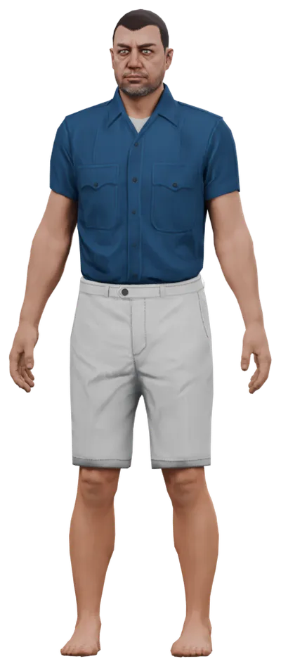 Transparent PNG of the GTA V ped a_m_o_beach_02