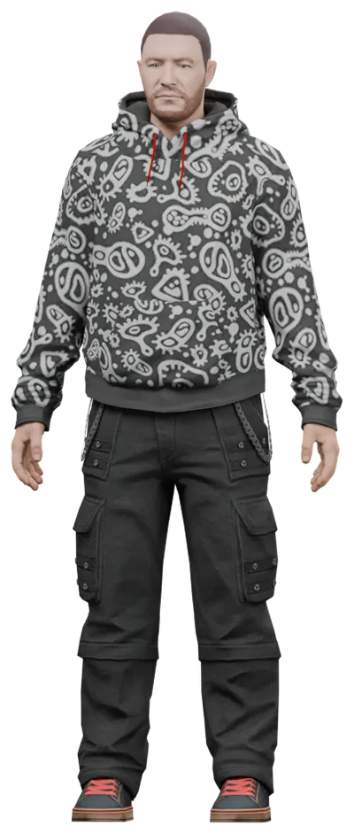 Transparent PNG of the GTA V ped a_m_y_carclub_01