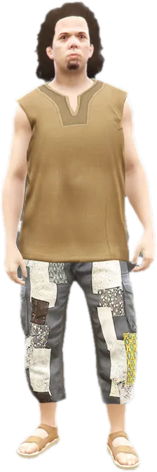 Transparent PNG of the GTA V ped a_m_y_hippy_01