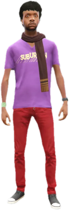Transparent PNG of the GTA V ped a_m_y_hipster_01