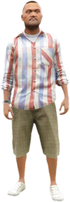 Transparent PNG of the GTA V ped a_m_y_polynesian_01