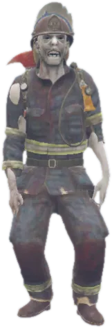 Transparent PNG of the GTA V ped amp_zombiefirefighter1