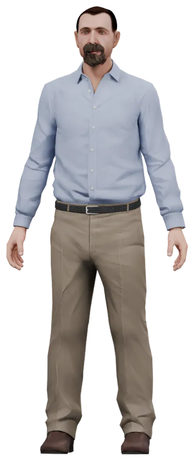 Transparent PNG of the GTA V ped cs_drfriedlander