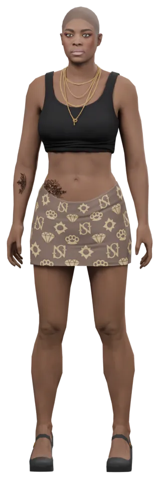 Transparent PNG of the GTA V ped csb_callgirl_02