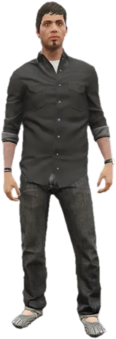 Transparent PNG of the GTA V ped csb_car3guy1
