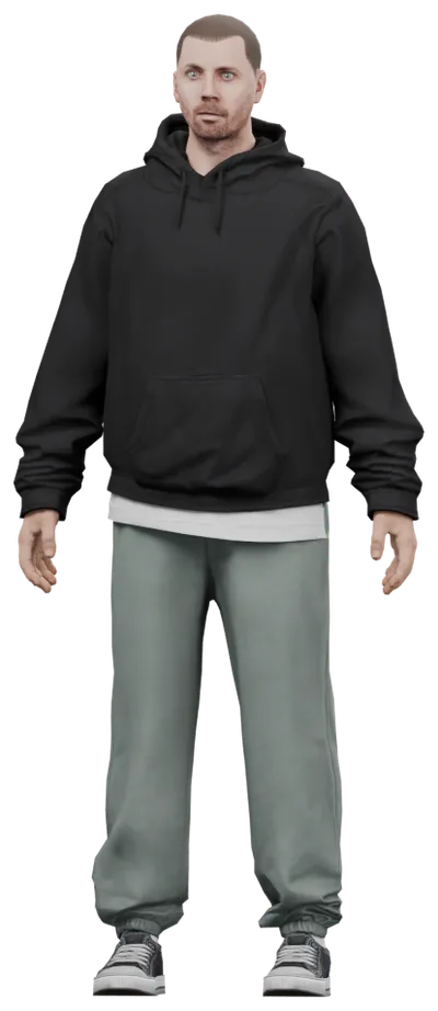 Transparent PNG of the GTA V ped csb_isldj_00