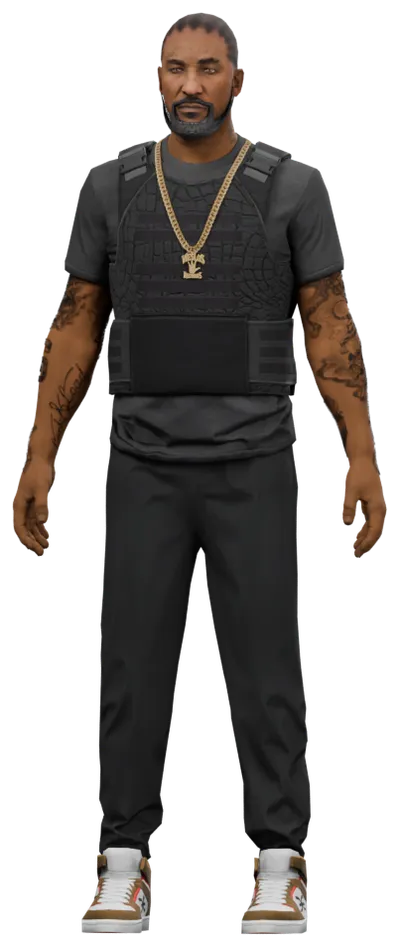 Transparent PNG of the GTA V ped csb_johnny_guns