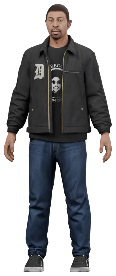 Transparent PNG of the GTA V ped csb_moodyman_02