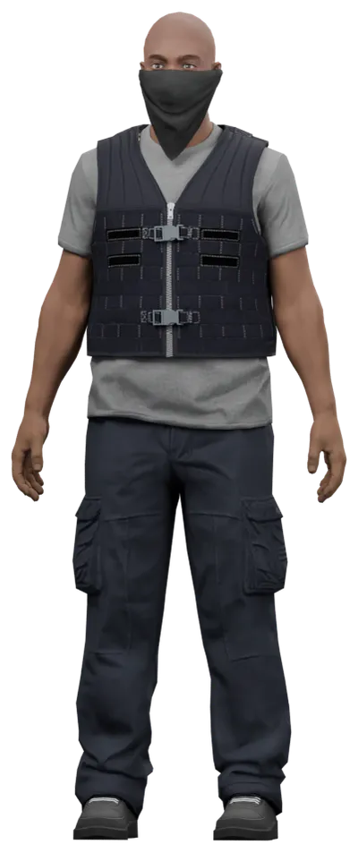 Transparent PNG of the GTA V ped g_m_m_goons_01