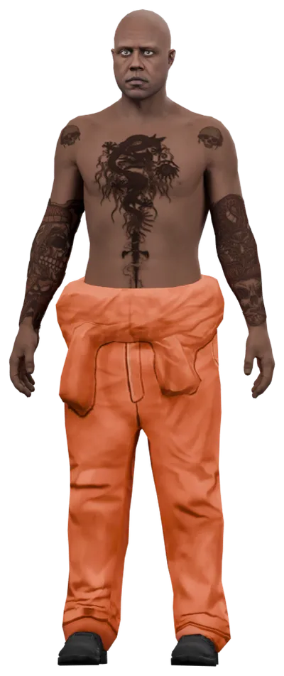 Transparent PNG of the GTA V ped g_m_m_prisoners_01
