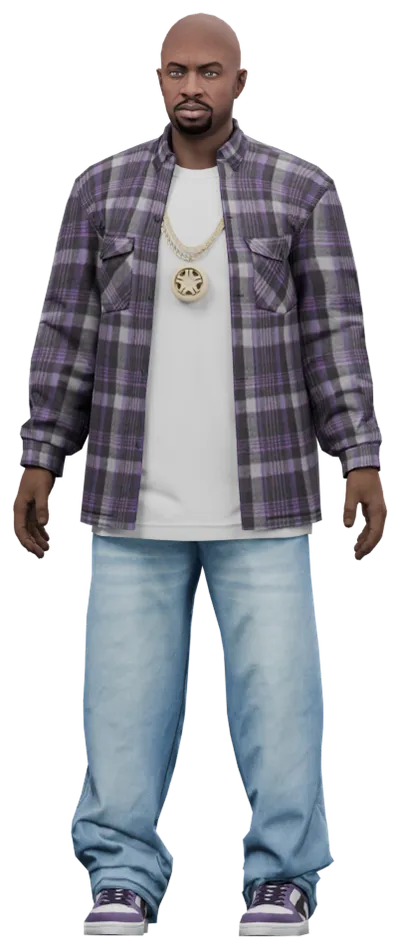 Transparent PNG of the GTA V ped ig_ballas_leader