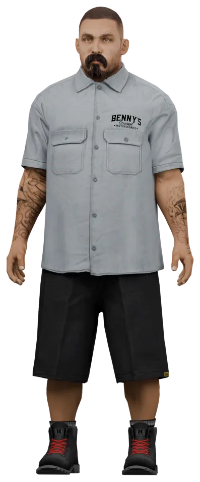 Transparent PNG of the GTA V ped ig_benny_02