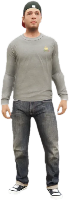 Transparent PNG of the GTA V ped ig_car3guy2