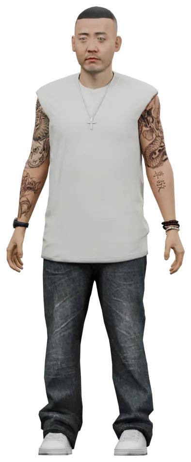 Transparent PNG of the GTA V ped ig_hao_02