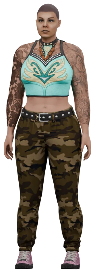 Transparent PNG of the GTA V ped ig_luchadora