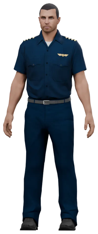 Transparent PNG of the GTA V ped ig_pilot
