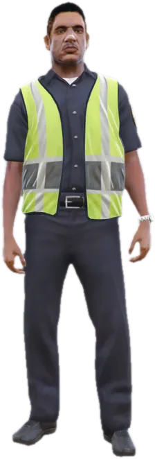 Transparent PNG of the GTA V ped ig_trafficwarden