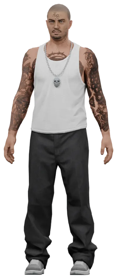 Transparent PNG of the GTA V ped ig_vagos_leader