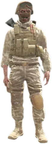 Transparent PNG of the GTA V ped nw_zombiesoldier