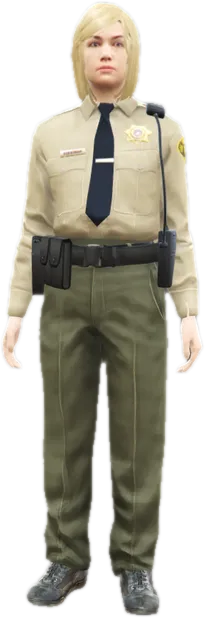 Transparent PNG of the GTA V ped s_f_y_sheriff_01