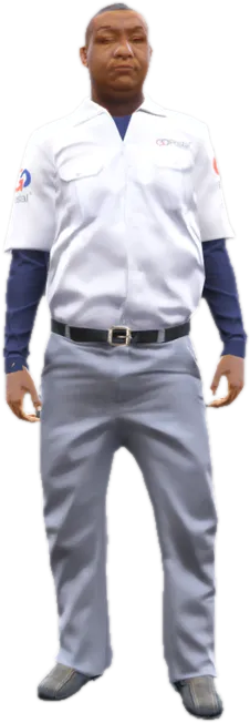 Transparent PNG of the GTA V ped s_m_m_postal_01
