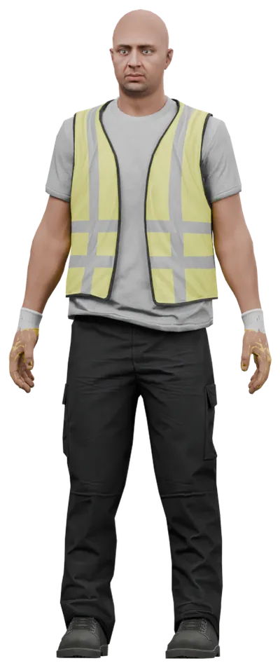 Transparent PNG of the GTA V ped s_m_m_warehouse_01