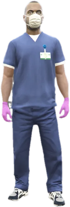 Transparent PNG of the GTA V ped s_m_y_autopsy_01