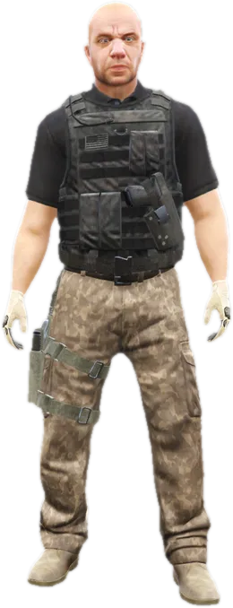 Transparent PNG of the GTA V ped s_m_y_blackops_01