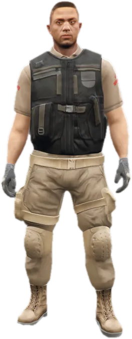 Transparent PNG of the GTA V ped s_m_y_blackops_02