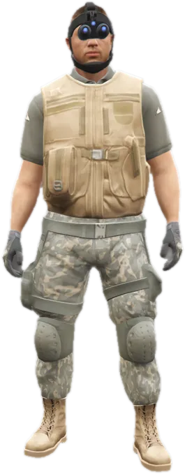 Transparent PNG of the GTA V ped s_m_y_blackops_03