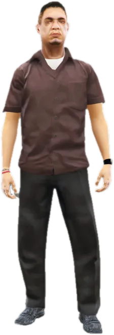 Transparent PNG of the GTA V ped s_m_y_busboy_01