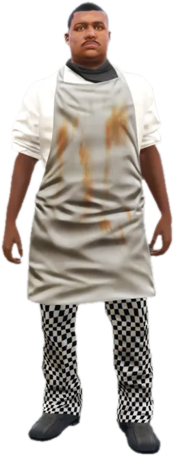 Transparent PNG of the GTA V ped s_m_y_chef_01