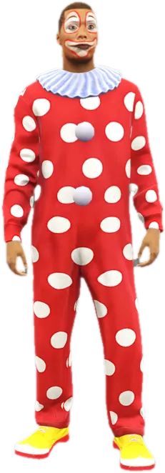 Transparent PNG of the GTA V ped s_m_y_clown_01